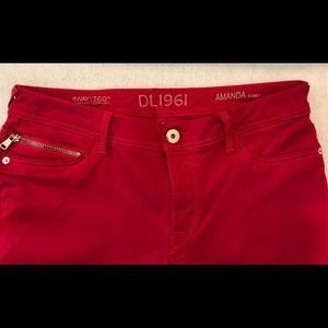 NWOT DL 1961 Amanda Skinny Red Jeans Sz 31